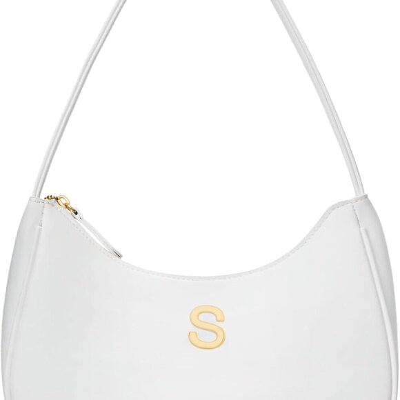 Personalized Gold Initial Clutch & Shoulder Bag - Perfect Daily Essentials - Picture 1 of 8